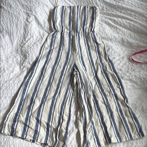 Alice+Olivia Striped Blue and White Jumpsuit